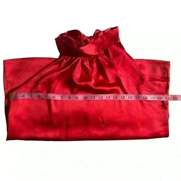 Red Bow Back Halter Top Large NWT - Picture 5 of 7